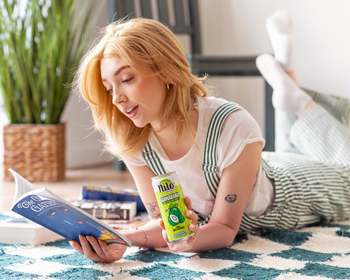 Nilo Guanábana · 100% Jugo Natural · Pack 12 latas 320ml