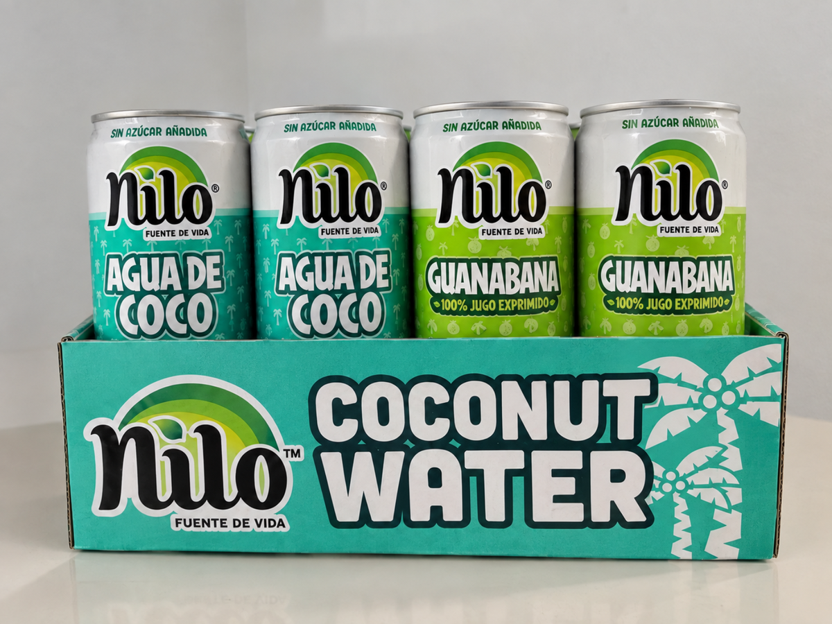 Nilo Mix tropical- Refrescante de Coco&Guanábana · Con Pulpa · Pack 12 latas 320ml