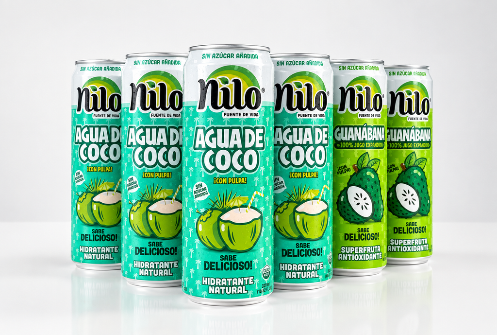 Nilo Mix tropical- Refrescante de Coco&Guanábana · Con Pulpa · Pack 12 latas 320ml