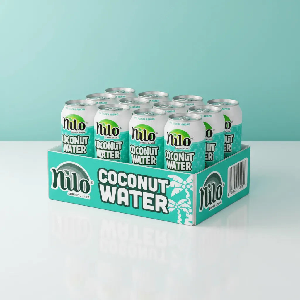 Nilo Agua de Coco · Con Pulpa · Pack 12 latas 320ml