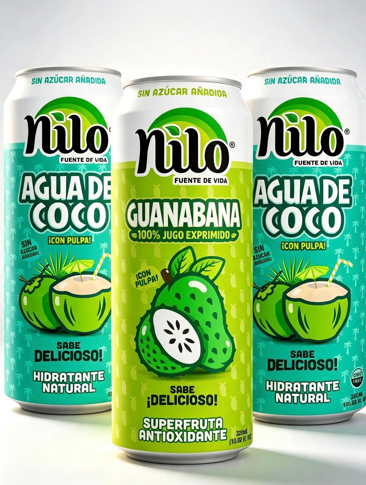 Nilo Mix tropical- Refrescante de Coco&Guanábana · Con Pulpa · Pack 12 latas 320ml